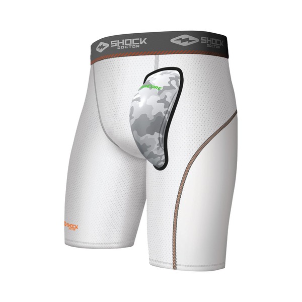 Compression Short w/AirCore Hard Cup YTH White S