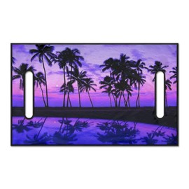 ZIATUBLES Beach Palm Tree Purple Print Golf Cart Accessories, Golf Cart Seat Covers for 2-Person Seats for EZGO Yamaha Club Car Seat Protector, Easy to Install, Machine Washable