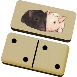 Azeeda 'Cuddling Pigs' Domino Set & Box (DM00042239)
