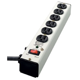Intermatic IG112663 Metal Surge Strip Outlets and Lighted Switch with Six-Foot Cord, Ivory