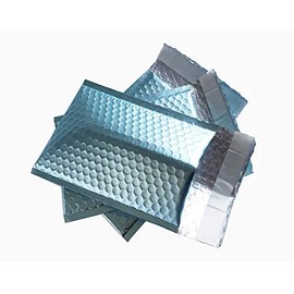 ProLine Matte Metallic Ice Blue Bubble Padded Mailers 8.5x12 Inch Self Seal Padded Envelopes (10)