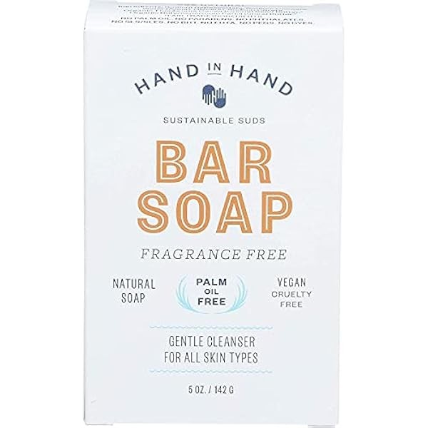 HAND IN HAND SOAP Fragrance Free Bar Soap, 5 OZ
