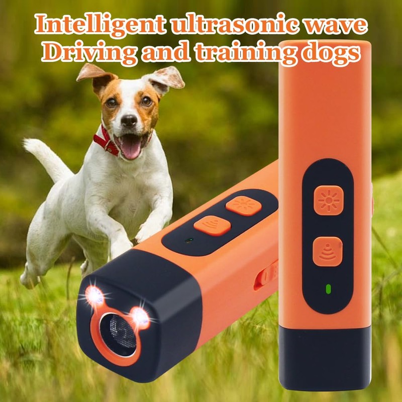 Horuili Portable Ultrasonic Dog Trainer Anti Bark Device with LED