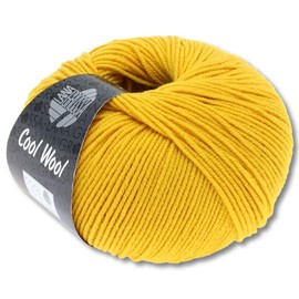 Frida's Wollhaus Lana Grossa 50 g Cool Wool Merino Wool Yarn Crochet Knitting 38 Colours (433 | Black)