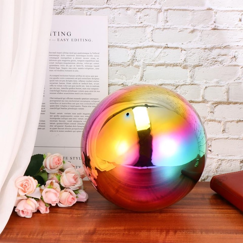 POPETPOP Grade 201 Stainless Steel Highly Polished Round Colourful Hollow