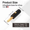 MECCANIXITY 8 Pcs 4mm Banana Plugs, 10A 8.5mm OD 39mm