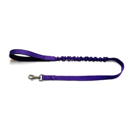 Dog Lead With Shock Absorbing Bungee Cord Training Walking Leash Soft Padded Handle (76" (1.9 Metres), Purple)