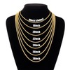 Fiusem Gold Plated Wheat Chain Necklace for Men, 3mm Gold