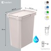 Recycling Container Square 12 L White KEDEN