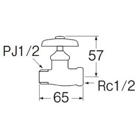 SANEI V21A-2-13 Cosmetic Valve Type 2 Type for General and Cold Areas, Plated Type