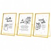 Calculs 3-Piece Wedding Sign Set, Gold 8x10 Floating Picture Frames