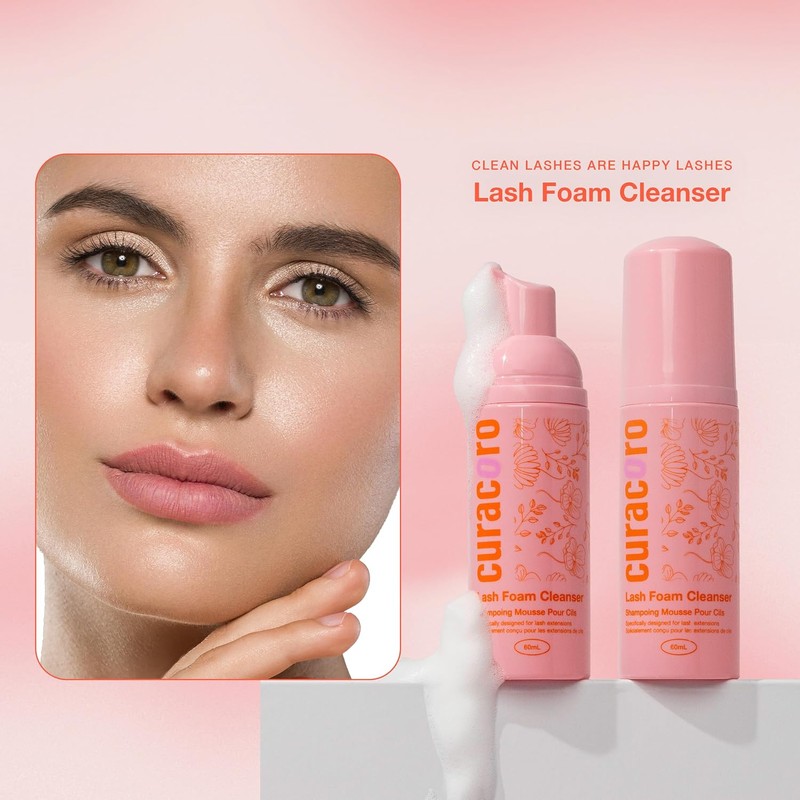 CURACORO- Limpiador para extensiones de pestañas Curacoro de 60 ml: