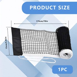 2 Stück Tischtennisnetz, Tischtennis Netze Ersatznetz Geeignet Für Innen- Und Außenbereich Tragbares Ping Pong Netz Ohne Halterung Multifunktional TischTennis Netz Trainingszubehör 180 x 14 cm Schwarz