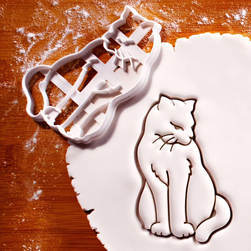 BAKERLOGY Set of 2 Curious Cat and Fish in Fishbowl