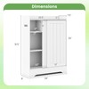 Tangkula Bathroom Storage Cabinet, Slim Floor Cabinet with Toilet Paper