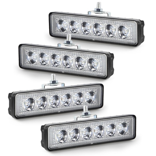LIGBT 4PCS LED Light Bar slim 5.7inch 18W Spot Driving