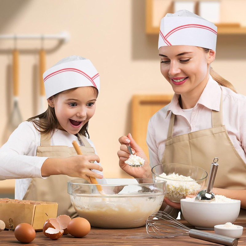 LEDMOMO (20 Piece Set) Disposable Clean Cap, Chef Hat, Cook