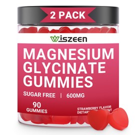 Wiszeen Magnesium Glycinate Gummies - 60 Servings - Magnesium Potassium Gummies for Adults with L-Threonate, Magnesium Supplements Gummy Magnesium Glycinate (180Count)