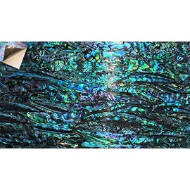 Blue Paua Shell Veneer Sheet Enhanced for Inlay and Overlay Flexible (9.4" x 5.5" x 0.003")â¦ (New Zealand Blue Abalone)