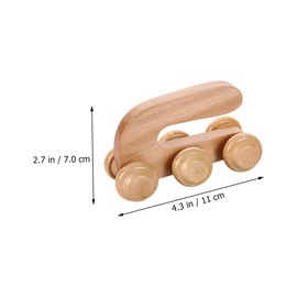 TOVINANNA 6-wheel U-shape Wooden Massage Roller Deep Tissue Massage Ball Leg Fatigue Relief Handheld Massager