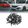 sourcingmap 30pcs Black Plastic Rivet Bumper Fastener Clip for Car