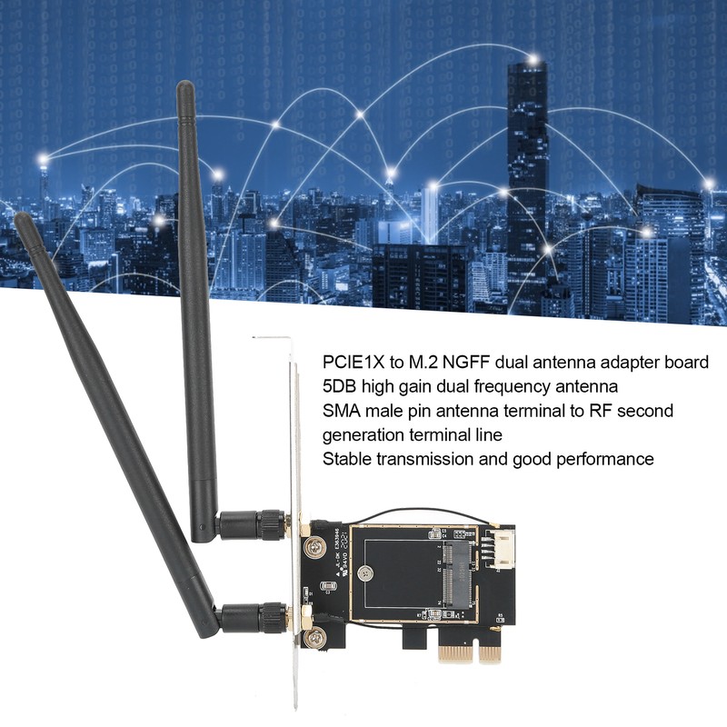 Wireless Network Card Adapter PICE1X to NGFFEkey Laptop Computer Converter