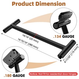Mixizigoz Commercial Door-Hinge-Adjustment-Tool, Hinge Gap Adjustment Wrench, Double Head Door Hinge Tool for .180 Gauge and .134 Gauge Hinge, Hinge Repair Spanner, Hinge Bender Tool (Black)