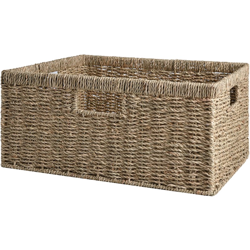 StorageWorks Extra Large Wicker Baskets for Organizing, Seagrass Storage Basket
