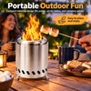 Portable Wood Burning Stove for Outdoor Cooking – Stainless Steel