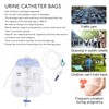 5Pcs Urinary Drainage Bag Thickened PVC Anti Reflux Disposable Urine