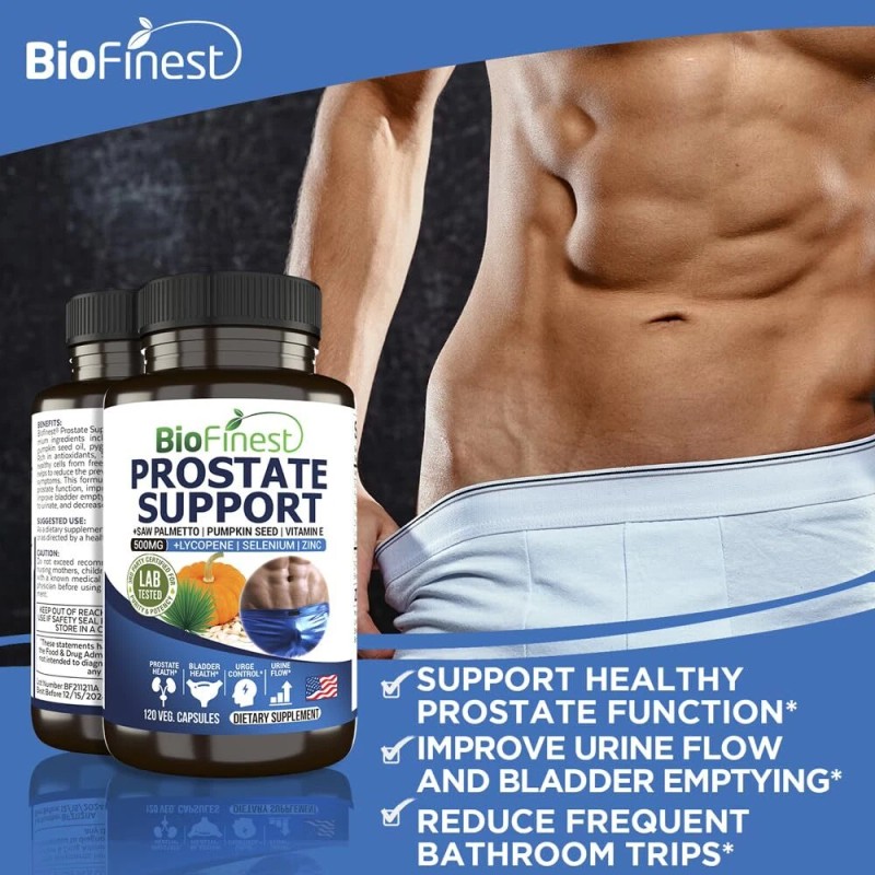 BioFinest Prostate Support for Men - Saw Palmetto Lycopene Pumpkin