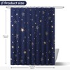 Amaredom Star Shower Curtain, Celestial Shower Curtain for Bathroom, Waterproof