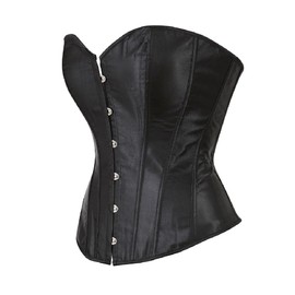 frawirshau Corsets for Women Plus Size Corset Top Overbust Bustier Waist Trainer Shapewear Black Corset XXS