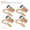 Trekassy 4 Pack Axle Straps Car Trailer Hauler Ratchet Tie