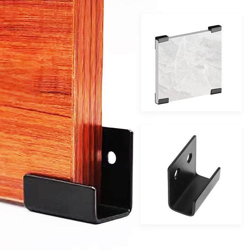U Bracket Stainless Steel Mounting Brackets 1.6" x 1.3" Wall