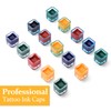 BAMTTOO 200pcs Tattoo Ink Caps Disposable Tattoo Ink Cups Pigment