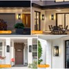 SIAFAVOI 15in Dusk to Dawn Outdoor Wall Sconce-Black Modern Exterior