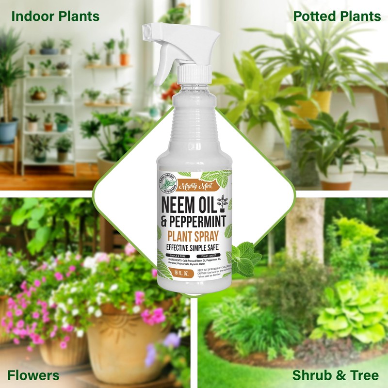Mighty Mint Neem Oil & Peppermint Plant Nutrient Spray –