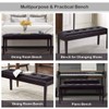 Giantex Dining Room Bench, Traditional Upholstered Table Benches, Hallway PU