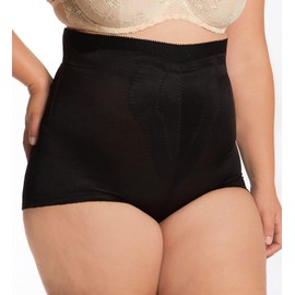 Rago Women's Plus Size Firm Control High-Waist Brief - 7XL, Black