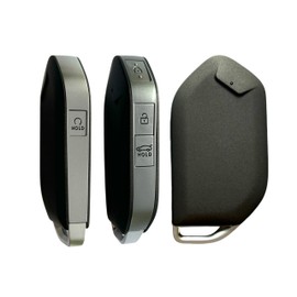 Key Shell Cover Compatible with Kia | Sport R, GT, SORENTO, PICANTO, XCEED | White/Black - Replacement for Car Remote Control (Black, 2+1 Buttons)