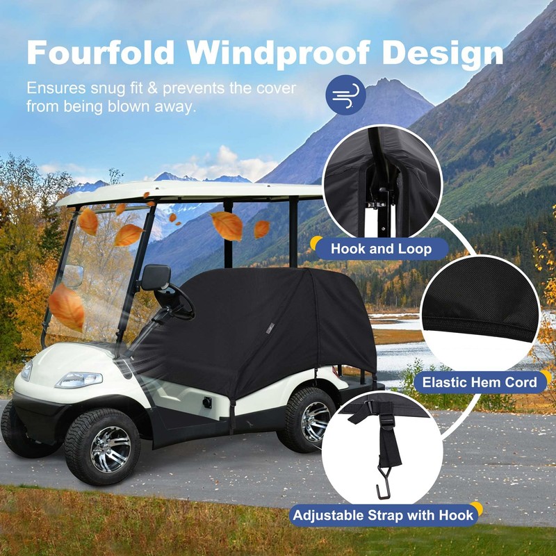 Explore Land Waterproof Golf Cart Seat Cover for 2+2 Passenger