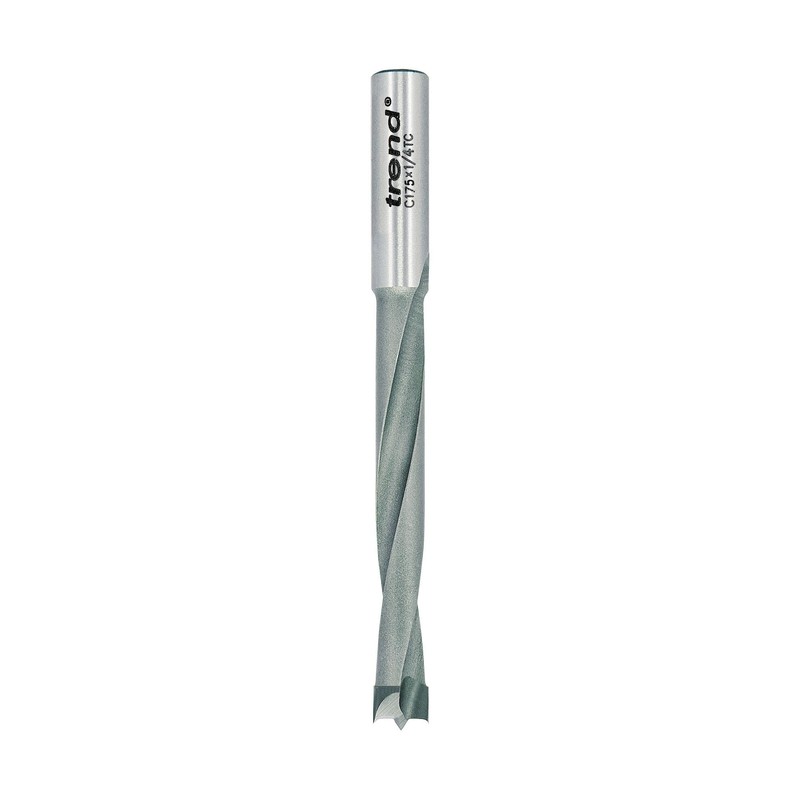 Trend CraftPro Dowel Drill Router Cutter Bit, 1/4 Inch Shank,