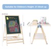 QZMTOY Kids Art Easel, Deluxe Standing Easel Set, Adjustable Art