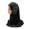 Kids Girls Lovely Muslim Hijab with Flowers Anti-UV Sun Protection