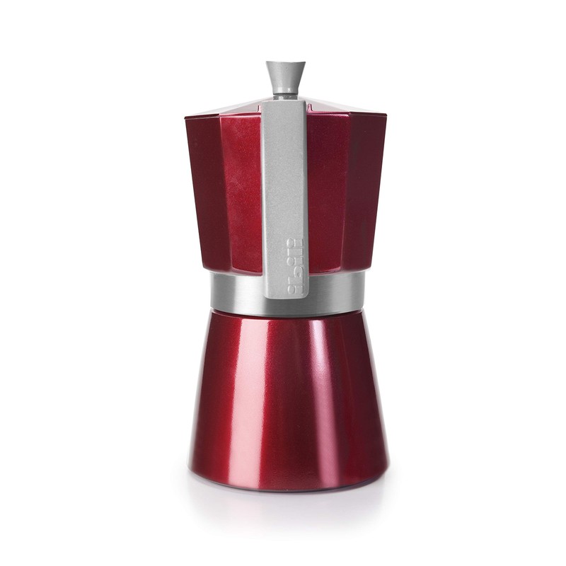 Cafetera Italiana Express Evva Aluminio Rojo 6 Tazas Ibili