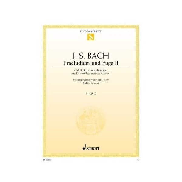 Prelude II and Fugue II C minor: from "The Well-Tempered Clavier I". BWV 847. piano.