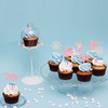 24 piezas de decoración de copo de nieve para cupcake