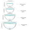 Homwin Glass Mixing Bowls with Lids Set, 8 Pieces Glass