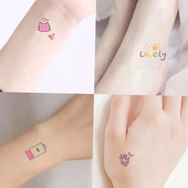 레터링타투스티커 타투 스티커 10종 디자인 문신 헤나 세트 KT_3 Lettering Tattoo Sticker Tattoo Sticker 10 Design Henna Set KT_3 [KT-3 consists of 10 sections]